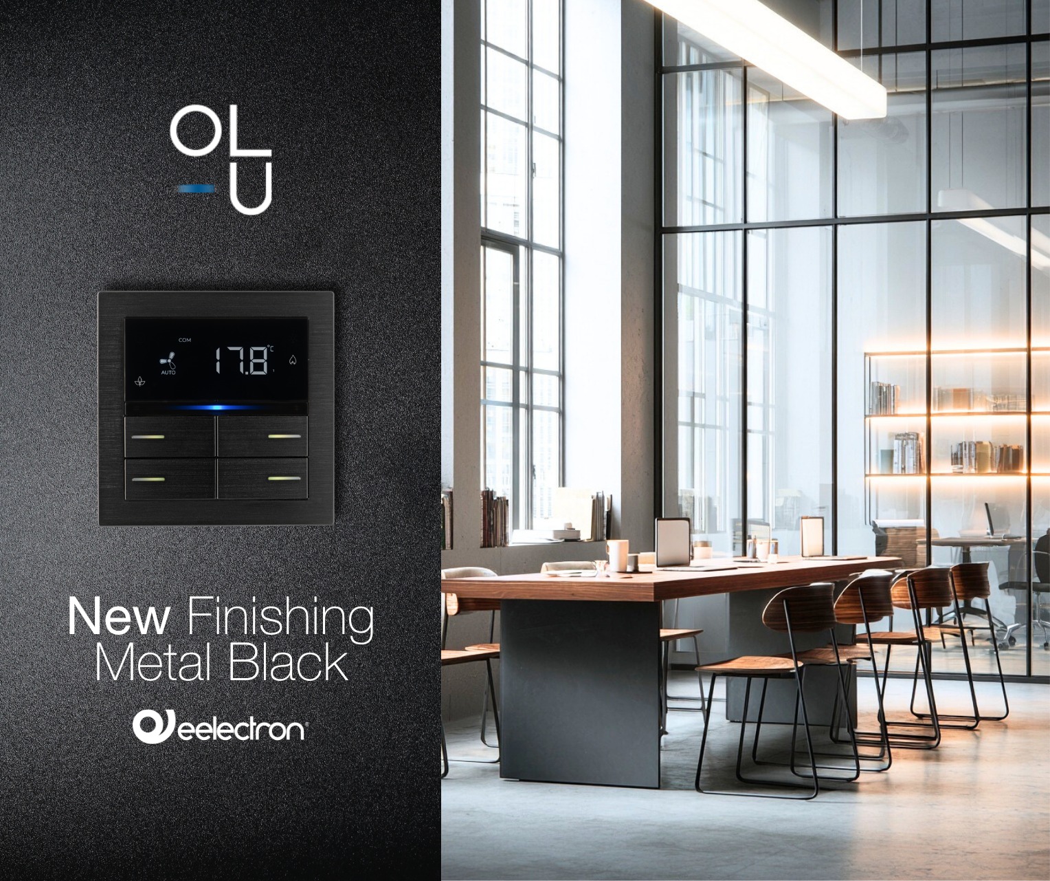 Eelectron expande gama OL-U com o sofisticado acabamento Black Metal Escovado