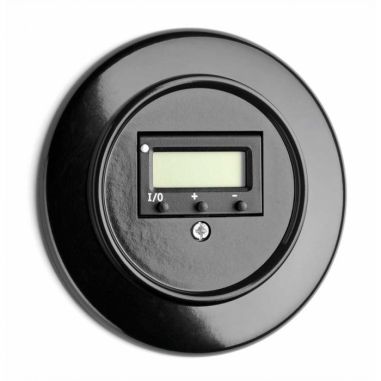 TERMOSTATO COM RELOGIO BAKELITE PRETO