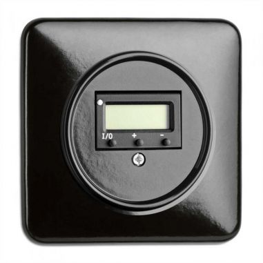 TERMOSTATO COM RELOGIO BAKELITE PRETO 