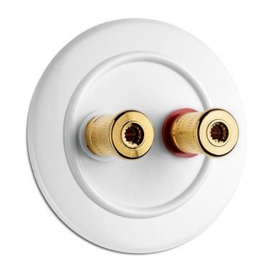 TOMADA P/ COLUNAS DE SOM WBT DUROPLAST BRANCO
