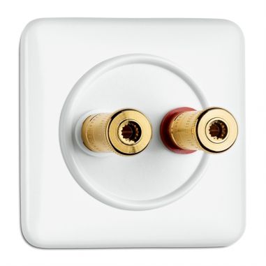 TOMADA P/ COLUNAS DE SOM WBT DUROPLAST BRANCO QUAD