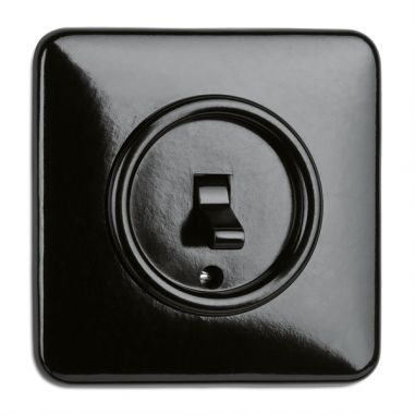 INVERSOR TOGGLE BAKELITE PRETO QUADRADO