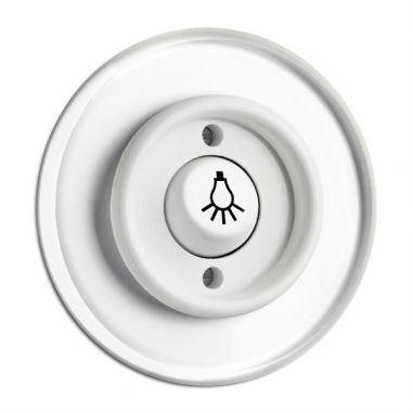 BOTÃO PRESSÃO VIDRO C/ CENTRO DUROPLAST BRC C/ SIMBOLO LAMPADA