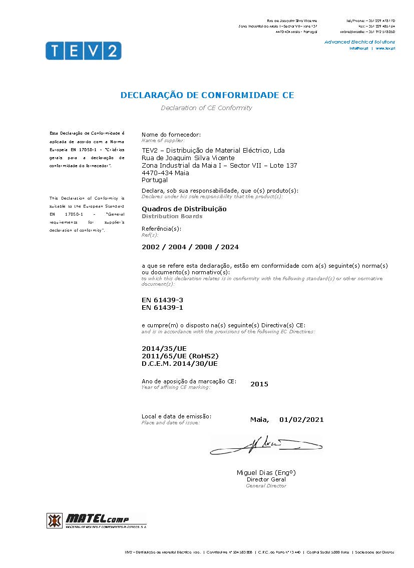 Certificado isenção halogéneo